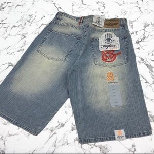 Men's Miskeen Mid Blue Casual Denim Shorts